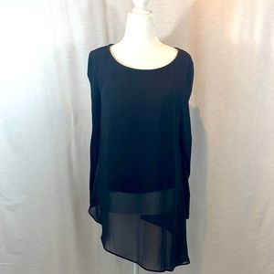 Karen Kane asymmetric double layer tunic